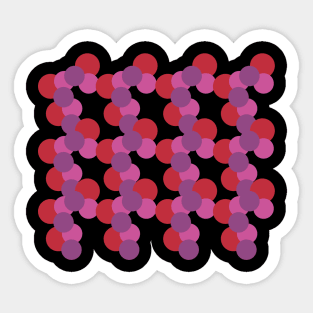 Pink Red Dots Sticker